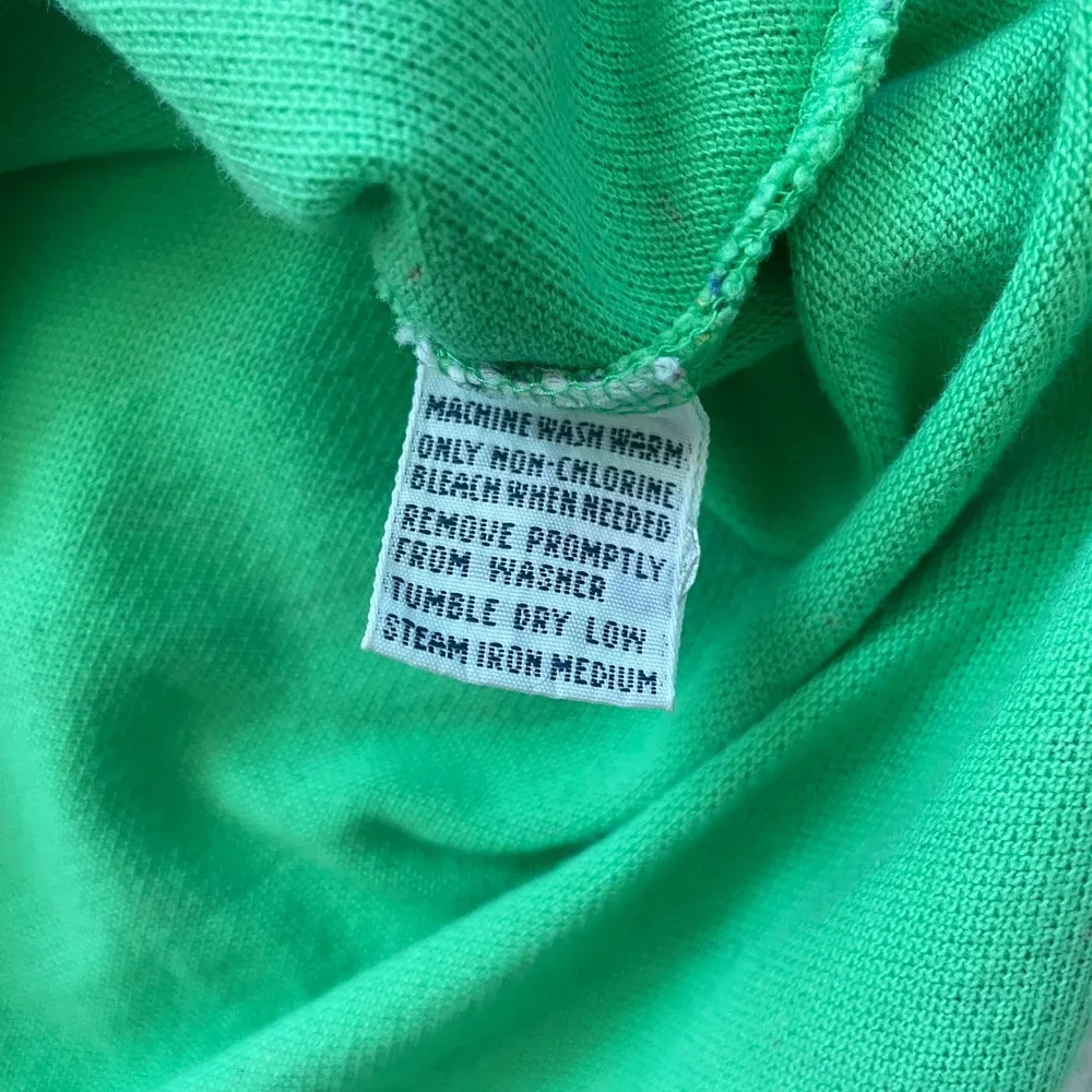 Vintage Polo Ralph Lauren Green Rowing Crew Custom Fit All Over Print Size XL